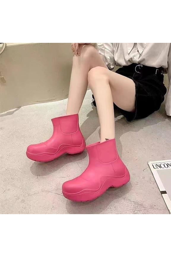 Women Rain boots Waterproof Fashion Anti-slip EVA Comfortable 5 Colours 36-41