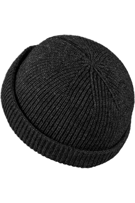 Brimless Docker Hat Winter Knitted Beanie Watch Cap Rolled Cuff Harbour Hats Sailor Fisherman Leon Hat Landlord Hat