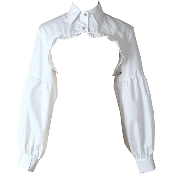 KuKuzhu Detachable Dickey Collar Blouse False Collar Half Shirt Long Sleeve Cropped Crop Tops