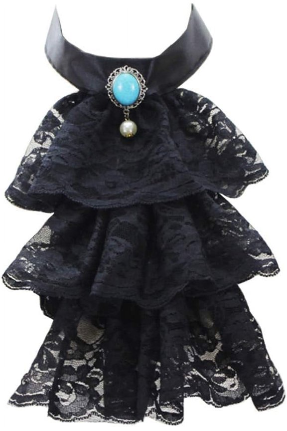 Lace Jabot Necktie Ruffle Neckwear Collar