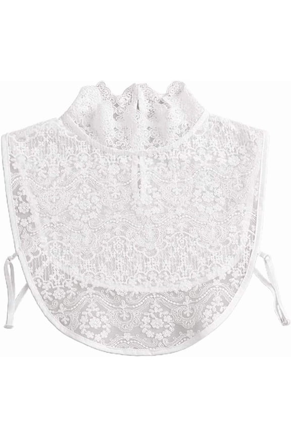 Women Fake Half Shirt Detachable Dickey Blouse Lace Fake Collar