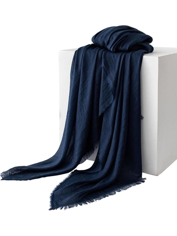 Women Summer Scarfs Large Long Lightweight Linen Beach Gauze Shawl Wrap 75”×40”