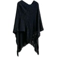 thumbnail image 1 of KuKuzhu Women's Pullover Cover Up Oversized Sweater Shawl Wraps Tassel Poncho Cape Knit Cardigan Wrap Shoulder Top Accessory, 1 of 6