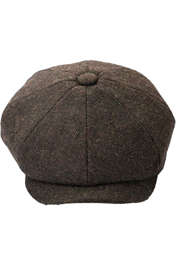 Wool Tweed Newsboy Cap Unisex Vintage Classic Casual Berets Hat Men Women Spring Winter Wild Warm Octagonal Cap