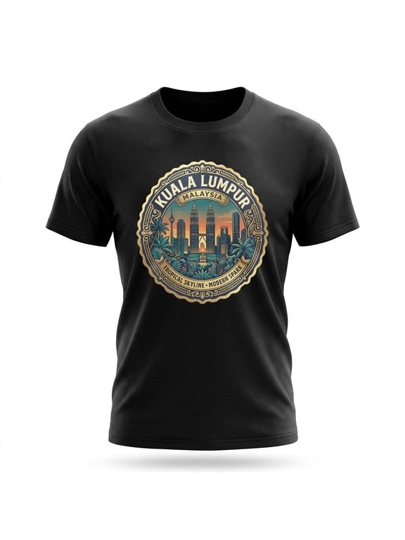 Kuala Lumpur Malaysia Petronas Towers Graphic T-Shirt Unisex Travel Tee