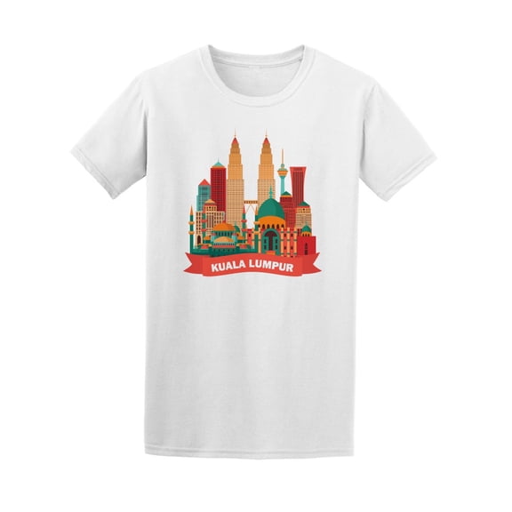 Kuala Lumpur Skyline T-Shirt Men -Image by Shutterstock, Male 3X-Large