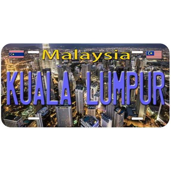 Kuala Lumpur TAG01 Malaysia Novelty Car Auto License Plate