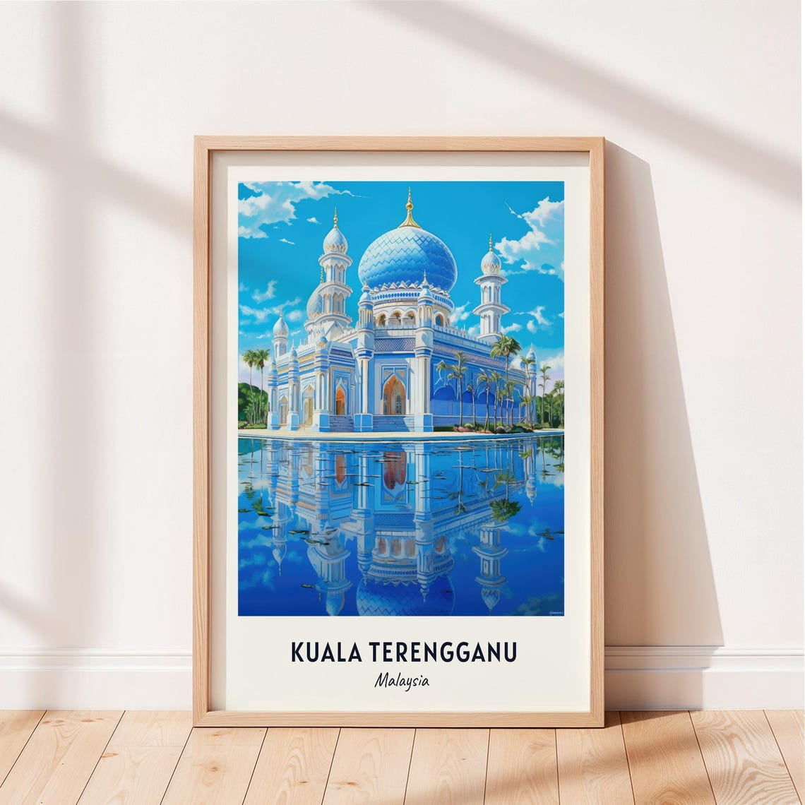 Mosque Clothes Kuala Terengganu Travel Crystal Mosque Malaysia Cityscape Poster ...