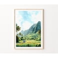 thumbnail image 1 of Kualoa Ranch Hawaii Oahu Island Tropical Valley Wall Art, Unframed Paper Poster 16x20in, 1 of 4
