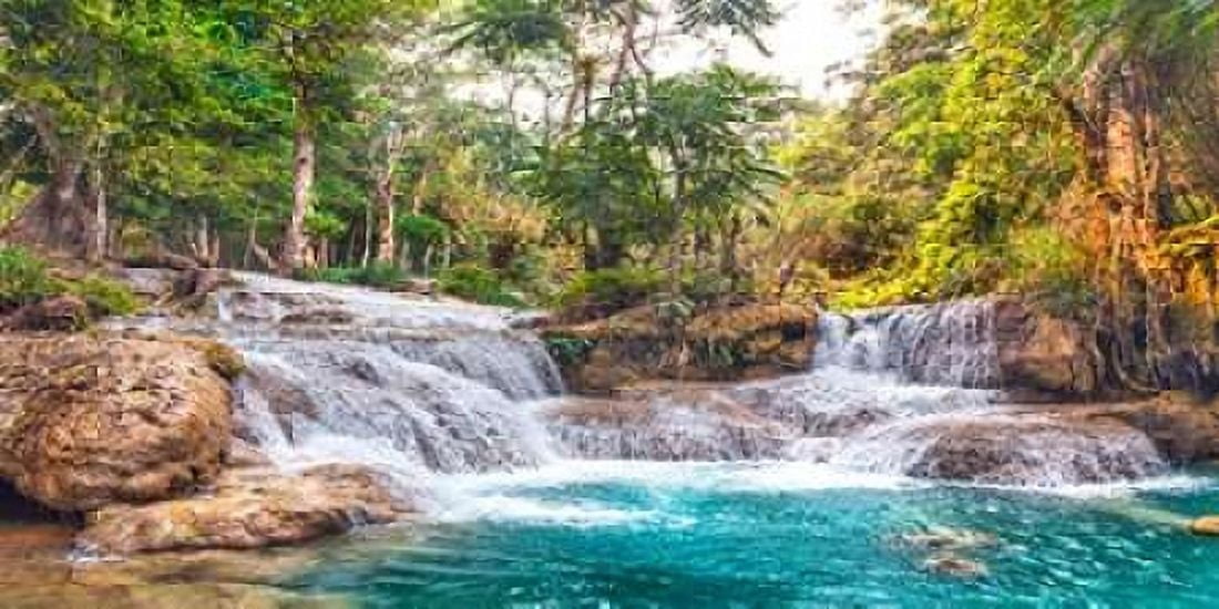 Kuang Si Falls Luang Prabang Laos Canvas Art - Pangea Images (10 x 20)