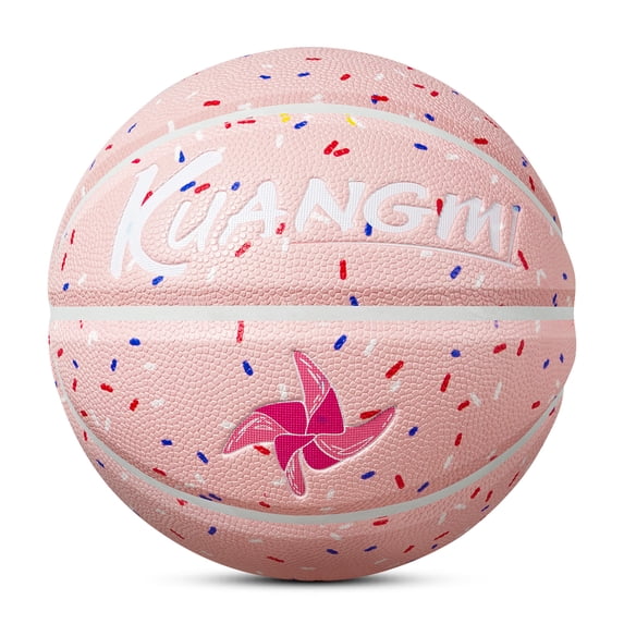 Kuangmi Childs Basket Balls for Kid Youth 27.5 Indoor/Outdoor Pink Basketballs