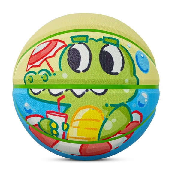 Kuangmi Crocodile Basketball Basketball Size 5 (27.5 inches) Premium Composite Leather Basketball for Teenage Boys and Girls Indoor/Outdoor Basketball Games