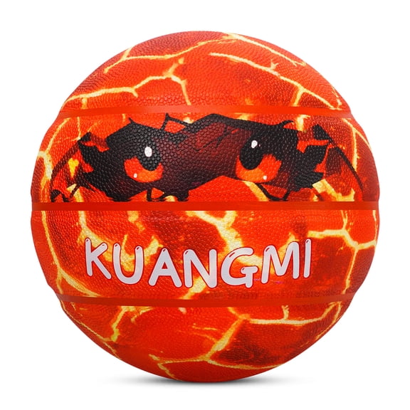 Kuangmi No.7 Basketball (29.5 Inches) - Lava Dragon Egg PU Ball, Suitable for Generation Z Teenagers and Adults, Avant-Garde Street Basketball for Indoor and Outdoor Sports