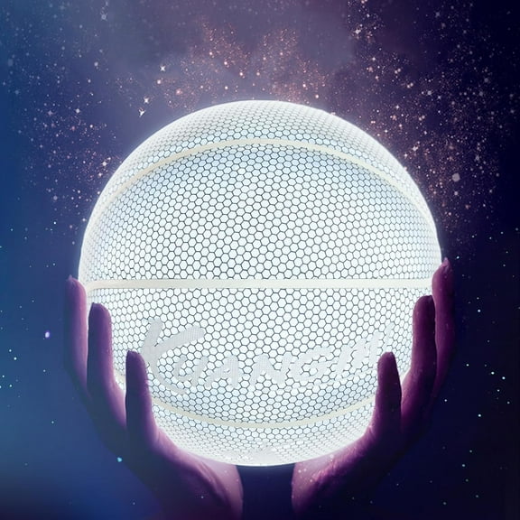 Kuangmi Reflective Basketball Game Light-up Basketball Men's Official Size7 29.5 inches