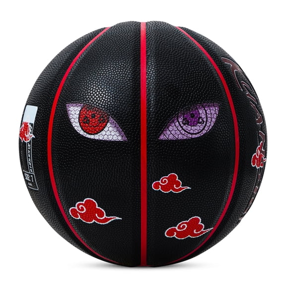 Kuangmi Size 7 Basketball (29.5") - Anime Eye & Cloud Graphic PU Ball, Stylish Streetball for Young Adults