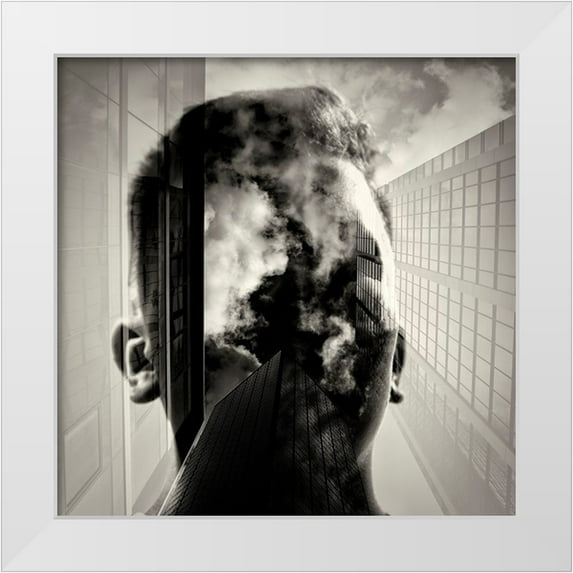 Kuavi, Robert 12x12 White Modern Wood Framed Museum Art Print Titled - Touch the Sky