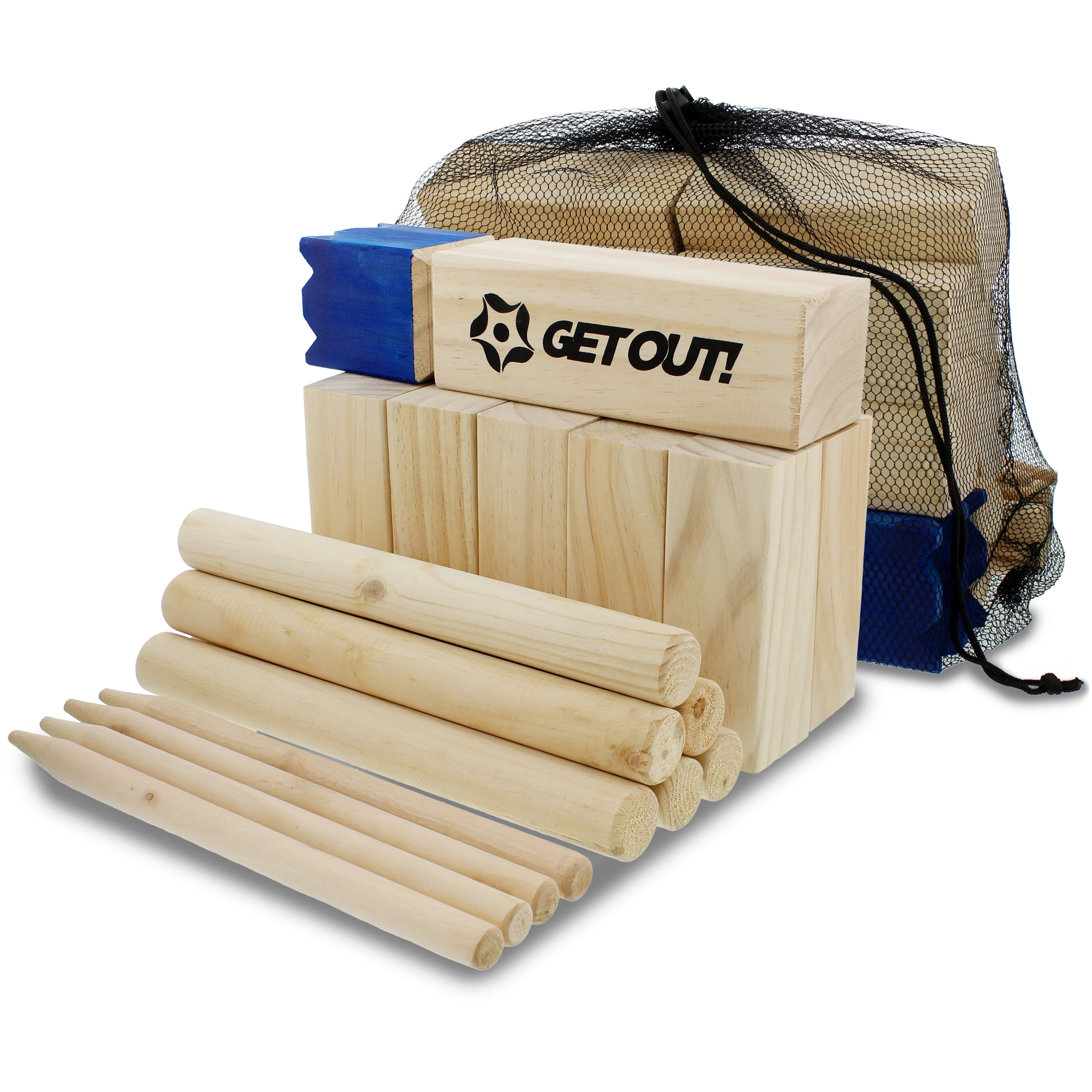 Kubb Lawn Game Set 21-Piece Viking Lawn Game - Walmart.com