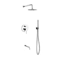 thumbnail image 1 of Kube Bath Aqua Rondo Diverter Complete Shower System with 8 Inch Rain Shower, Handheld and Tub Filler - Includes Rough-In Valve, 1 of 1