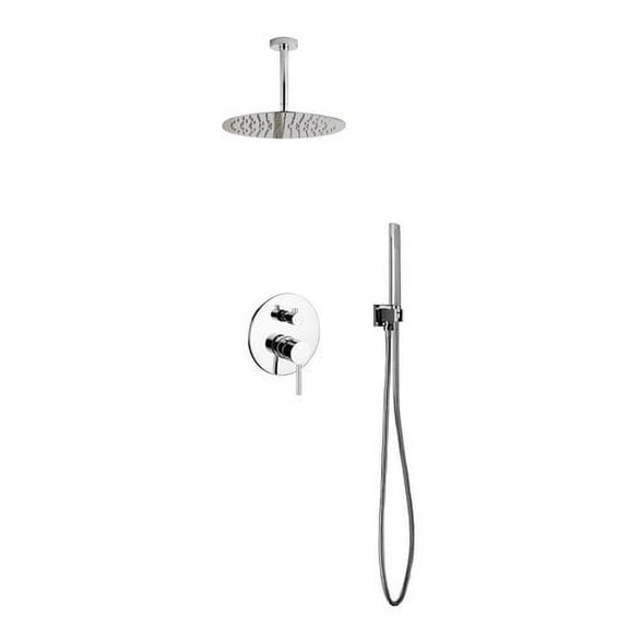 Kube Bath Aqua Rondo Diverter Shower Faucet with Metal Lever Handle