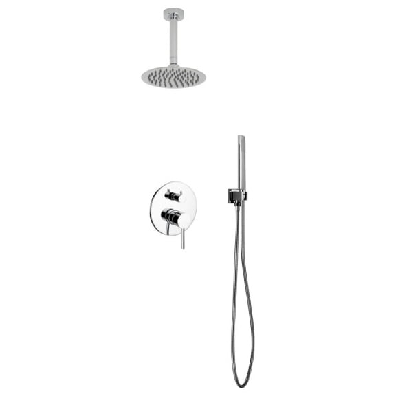 Kube Bath Aqua Rondo Diverter Shower Faucet with Metal Lever Handle