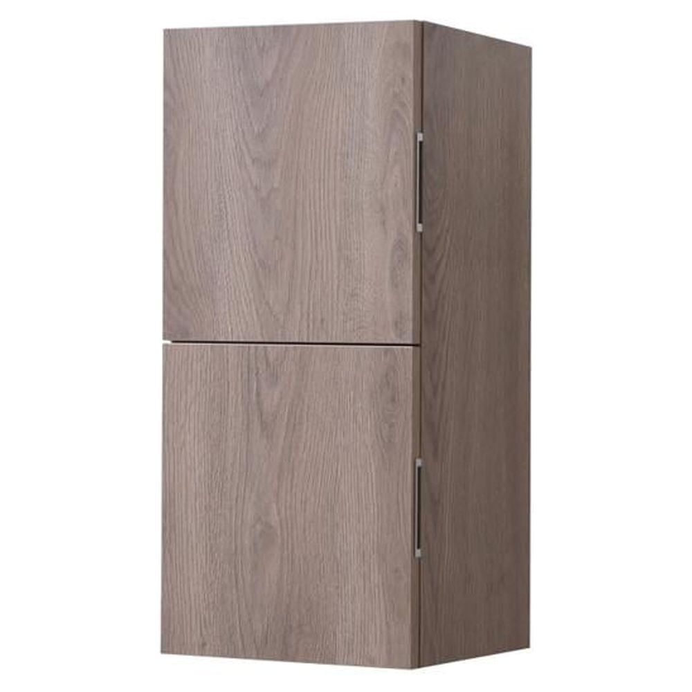 Butternut Wood Bathroom Linen Side Cabinet with Soft Closing Doors