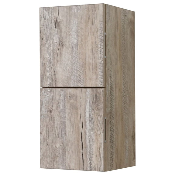 12" Wide by 24" High Linen Side Cabinet With Two Doors, Nature Wood Finish