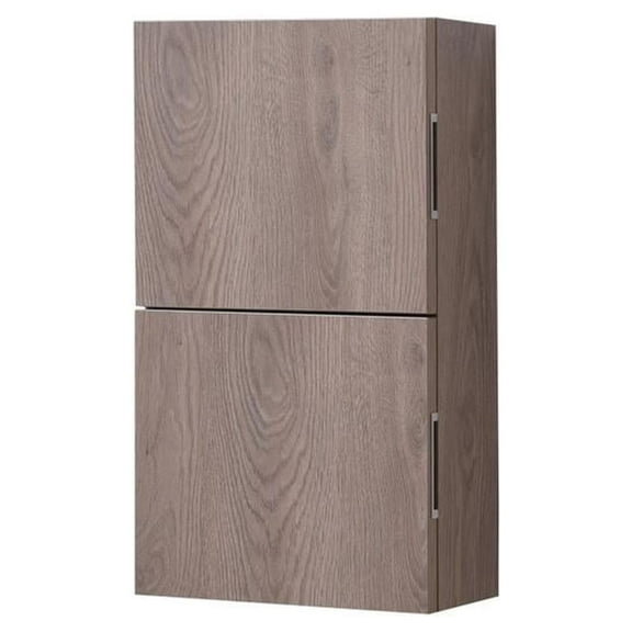 Kubebath 14" Wide by 24" High Linen Side Cabinet With One Door in Butternut Wood Finish