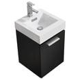 thumbnail image 1 of Bliss 16" Black Wall Mount Modern Bathroom Vanity, 1 of 1