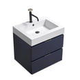 thumbnail image 1 of Kubebath Bliss 24" Blue  Wall Mount Modern Bathroom Vanity, 1 of 6