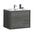 thumbnail image 1 of KubeBath DeLusso 30" Ocean Gray Wall Mount Modern Bathroom Vanity, 1 of 5