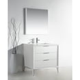 thumbnail image 1 of Kubebath Divani 36'' Gloss WhiteVanity W/ Quartz Counter Top (Back Splash Free), 1 of 2