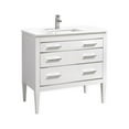thumbnail image 1 of Kubebath Eiffel 36'' High Gloss White Vanity W/ Quartz Counter Top, 1 of 7