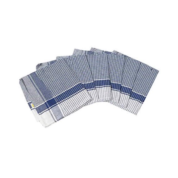 Kuber Industries Cotton Kitchen Towel 250 Gsm - Blue & White (6 Piece)