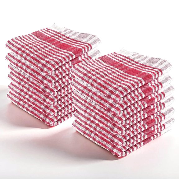 Kuber Industries Cotton Kitchen Towel 450 Gsm | Fridge, Table, Kitchen Platform Cleaning & Roti Napkins - Pink (12 Piece)