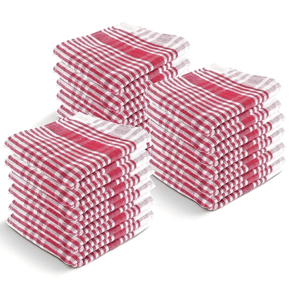 Kuber Industries Cotton Kitchen Towel 550 Gsm | Fridge, Table, Kitchen Platform Cleaning & Roti Napkins - Pink (18 Piece)