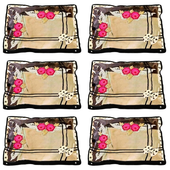 Kuber Industries Non Woven Dots Design Single Packing Saree Cover 6 Pcs Set (Ivory) - CTKTC30709