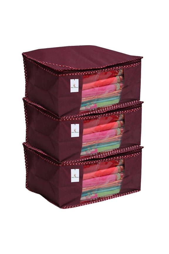 Kuber Industries Non Woven Saree Cover Set