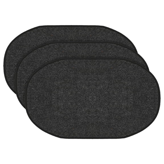 Kuber Industries Oval Shape Durable Microfiber Door Mat