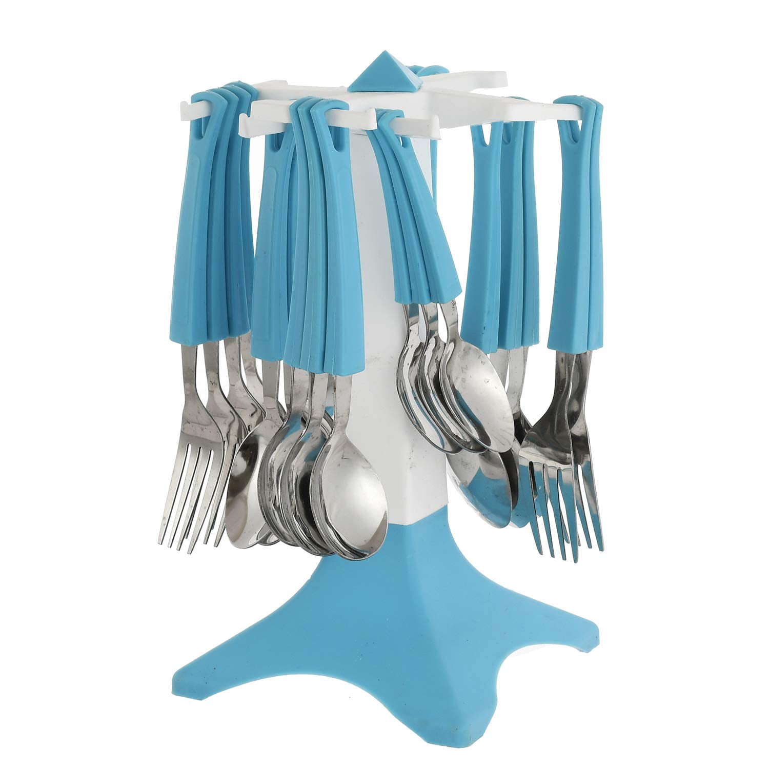 Set Posate 24 Pezzi STOCCOLMA, In Acciaio Inox 18/10 Spesso 3 Mm - Coltelli A Doppia Dentatura, Lavabile In Lavastoviglie, Design Italiano Elegante