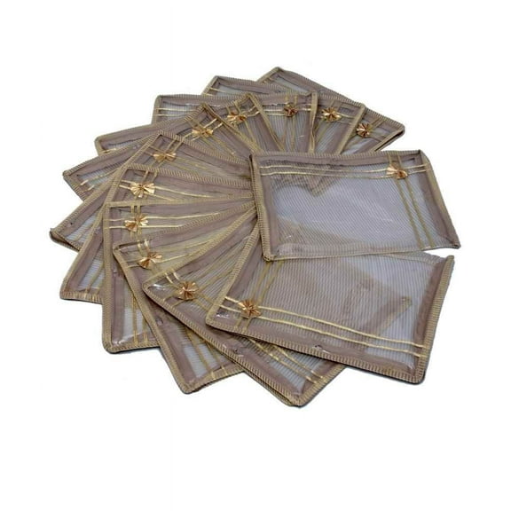 Kuber Industries Tissue Saree Cover Set Of 12 Pcs