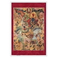 thumbnail image 1 of Kubera King of Horses - God of Wealth - Tantric Buddhist Deity - Vintage Tibetan Thangka Buddhist Painting - Tibet, 13th Century - Master Art Print (Unframed) 12in x 18in, 1 of 4