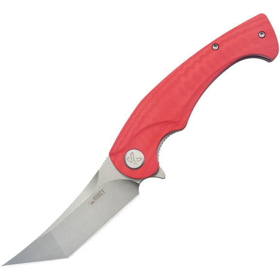 Kubey Scimitar Linerlock Tanto Red 14C28N G10