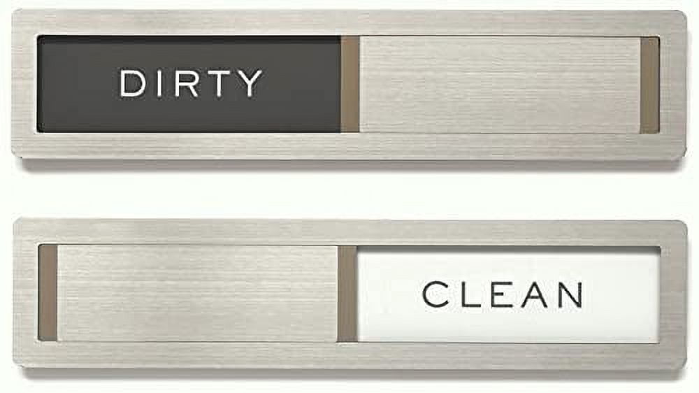 Kubik Letters Premium Dishwasher Magnet Clean Dirty Sign - Stainless Steel Grade 304 Dishwasher Magnet - Clean Dirty Magnet for Dishwasher - Dirty Clean Dishwasher Magnet, Dishwasher Clean Dirty Sign