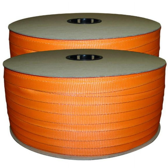 Kubinec CL-3424 0.75 in. Orange Woven Polyester Strap, 1650 ft. Coil - 2550 lbs System Strength
