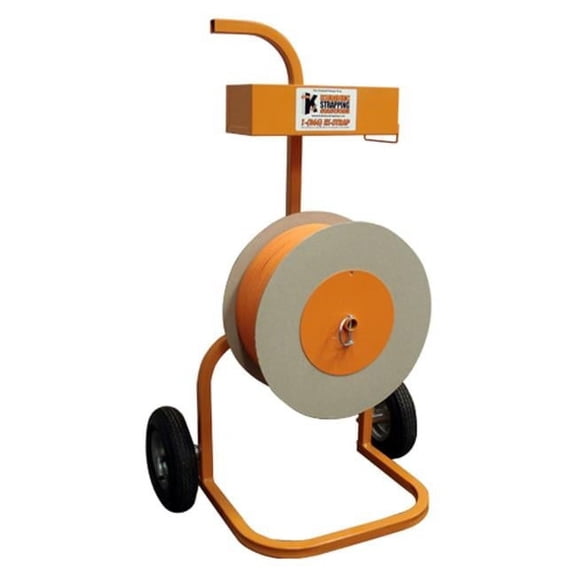 Kubinec DW-1 Pneumatic Wheeled Dispenser with Buckle Tray Holds 1 Coil of 75 in. Strap