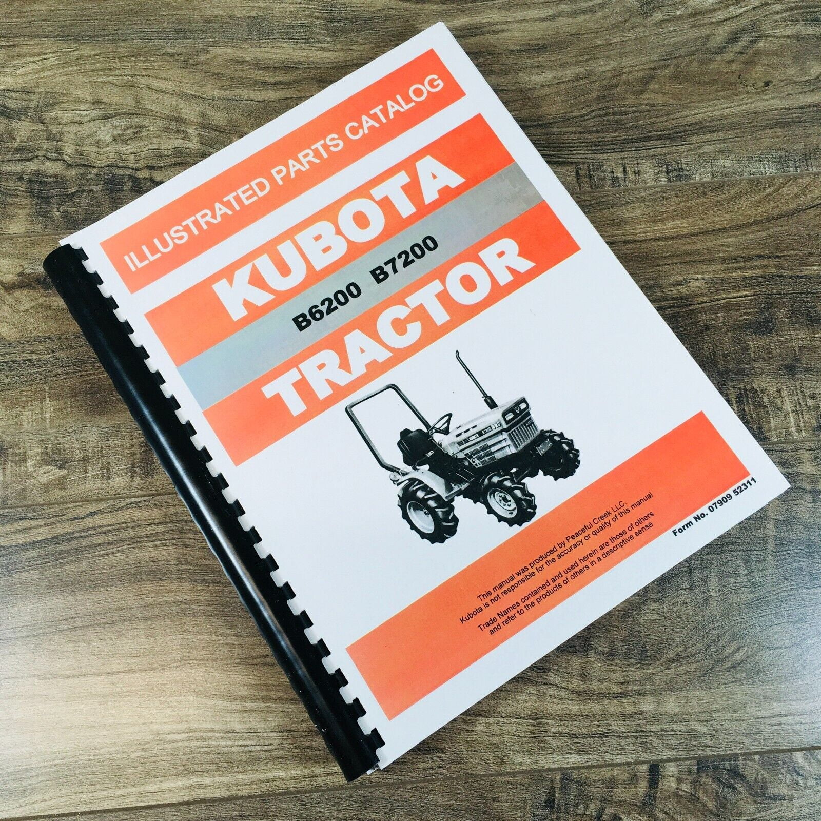 Kubota B6200 B7200 Tractor Parts Manual Catalog Book Assembly