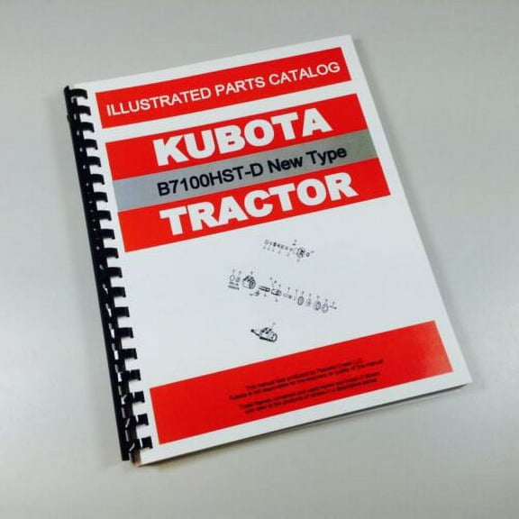 Kubota B7100Hst-D New Type Tractor Parts Assembly Manual Catalog Exploded Views
