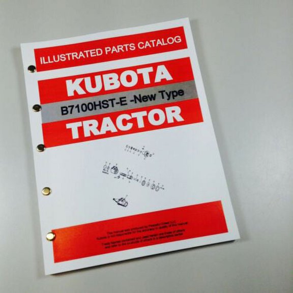 Kubota B7100Hst-E-New Type Tractor Parts Assembly Manual Catalog Exploded Views