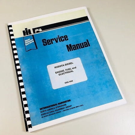 Kubota G5200 Garden Tractor Diesel Engine Electrical Service Manual D600 D600-B