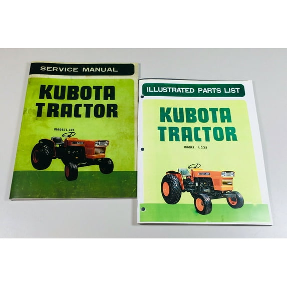 Kubota L225 Tractor Service Repair Shop Manual Parts Catalog Assembly Numbers